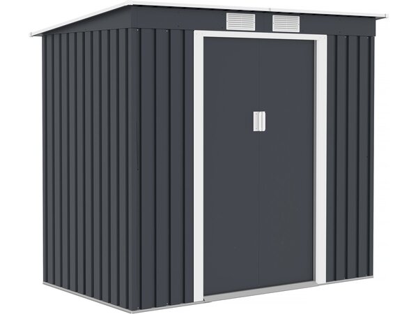 Abri de jardin métal monopente "Austin" 2 43 m2 - Gris