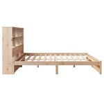 vidaXL Lit bibliothèque sans matelas 200x200 cm bois massif de pin
