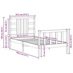 vidaXL Cadre de lit sans matelas 90x190 cm bois de pin massif