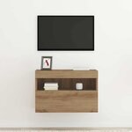 vidaXL Meuble TV mural Montage mural chêne artisanal 60 x 30 x 40 cm