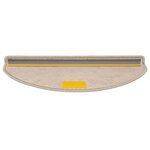 vidaXL Tapis d'escalier autocollants 15 Pièces 65x21x4 cm Beige foncé