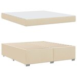 vidaXL Cadre de lit avec matelas Crème 180 x 200 cm tissu