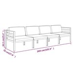 Vidaxl salon de jardin 4 pièces avec coussins aluminium anthracite