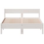 vidaXL Cadre de lit sans matelas blanc 120x190 cm bois de pin massif