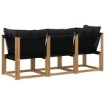 vidaXL Canapé d’extérieur milieu et coin avec coussin 3 Pièce Blanc