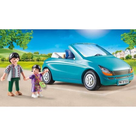 Playmobil - 70285 - papa avec enfant et voiture cabriolet - La Poste