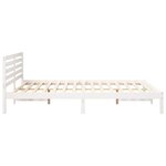 vidaXL Cadre de lit Blanc 160 x 220 cm Bois massif en pin