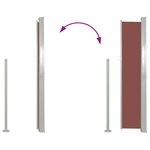 vidaXL Auvent latéral rétractable de patio 160 x 300 cm Marron