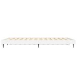 vidaXL Cadre de lit blanc brillant 135x190 cm bois d'ingénierie