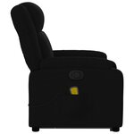 vidaXL Fauteuil de massage inclinable Noir Tissu