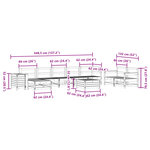 vidaXL Salon de jardin 10 Pièces bois de pin imprégné