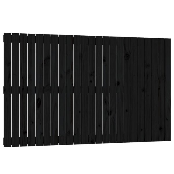 vidaXL Tête de lit murale Noir 147x3x90 cm Bois massif de pin