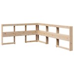 vidaXL Lit bibliothèque sans matelas 135x190 cm bois de pin massif