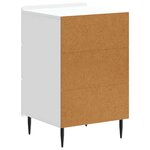 vidaXL Cabinet de chevet Blanc 43 x 41 x 68 cm Bois d'ingénierie