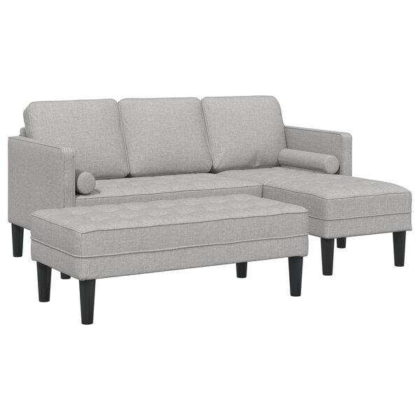 vidaXL Ensemble de canapés 2 pièces avec coussins en tissu gris nuage