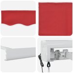 vidaXL Auvent Rétractable Rouge 400 × 300 cm Tissu et Métal
