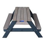 AXI Table de pique-nique à sable et eau et parasol Anthracite et gris