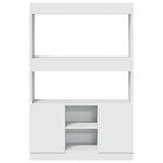 vidaXL Buffet haut blanc 92x33x140 cm bois d'ingénierie