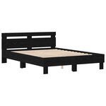 vidaXL Cadre de lit Chêne noir 140 x 190 cm Bois d'ingénierie