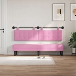 vidaXL Tête de lit suspendue Rose Tissu