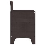 vidaXL Chaise de jardin 4 Pièces Marron 53 x 49 x 85 cm PP