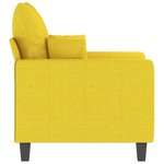 vidaXL Fauteuil Jaune clair 60 cm Tissu
