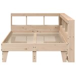 vidaXL Lit bibliothèque sans matelas 120x190 cm bois de pin massif
