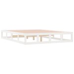 vidaXL Cadre de lit Blanc 140x190 cm Bois massif