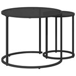 vidaXL Ensemble de tables basses 2 Pièces 55 x 55 x 45 cm acier