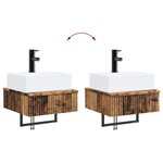 vidaXL Basin de lavage mural Bois ancien 40 x 41 x 39 cm