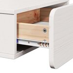 vidaXL Table de chevet Blanc 44 x 32 5 x 40 cm Bois massif en pin
