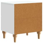 vidaXL Cabinet de chevet avec tiroir 2 Pièces Blanc 43 x 34 5 x 48 cm