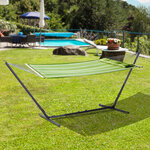 Support pied de hamac réglable structure robuste métal époxy noir dim. 3 08-3 80L x 1 08l x 1 20H m