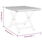 vidaXL Table pliable noir 45x35x32 cm résine tressée