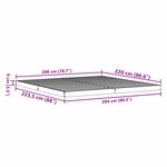 vidaXL Cadre de lit surélevé Naturel 213.5 x 104 x 9 cm Pin massif