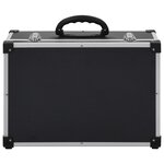 vidaXL Étui de CD pour 60 CD Aluminium ABS Noir