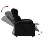vidaXL Fauteuil inclinable Noir Tissu