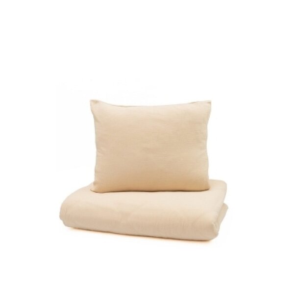 YappyMuslin - Parure de lit 150x200 cm et 50x60 cm - Beige