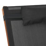 vidaXL Chaise à bascule textilène gris et bois de peuplier massif