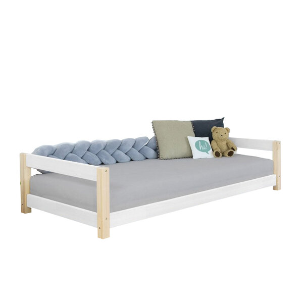 Lit enfant KIDDY 90 x 190 blanc et naturel
