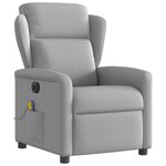 vidaXL Fauteuil de massage inclinable électrique gris nuage tissu
