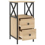 vidaXL Tables de chevet 2Pièces chêne sonoma 34x35 5x70cm bois ingénierie