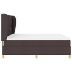 Lit à ressort vidaXL avec matelas marron foncé 180x200 cm en tissu