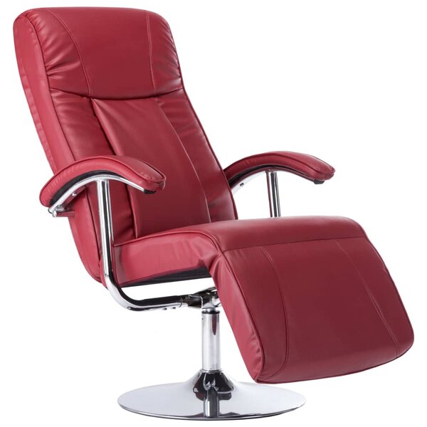 vidaXL Fauteuil TV rouge bordeaux similicuir
