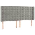 vidaXL Sommier à lattes de lit et matelas Gris clair 200x200cm Velours