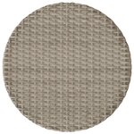 vidaXL Ensemble de bistro 3 Pièces et coussins gris clair résine tressée