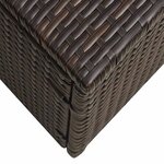 vidaXL Salon de jardin 5 Pièces avec coussins Résine tressée Marron