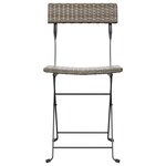 vidaXL Chaises de bistrot pliantes lot de 6 Gris Résine tressée acier