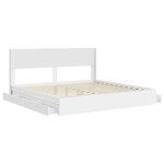 vidaXL Cadre de lit avec rangement et tête de lit Blanc 180 x 200 cm