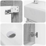 vidaXL Meuble de salle de bain avec robinet Sonoma gris